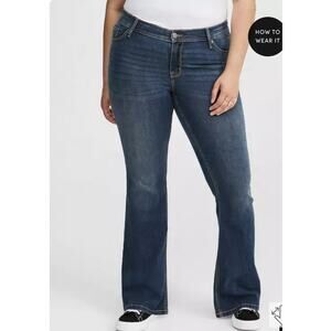 Torrid Denim Womens Jeans Bootcut Dark Wash Blue Size 24XS Luxe Slim Boot SHORT